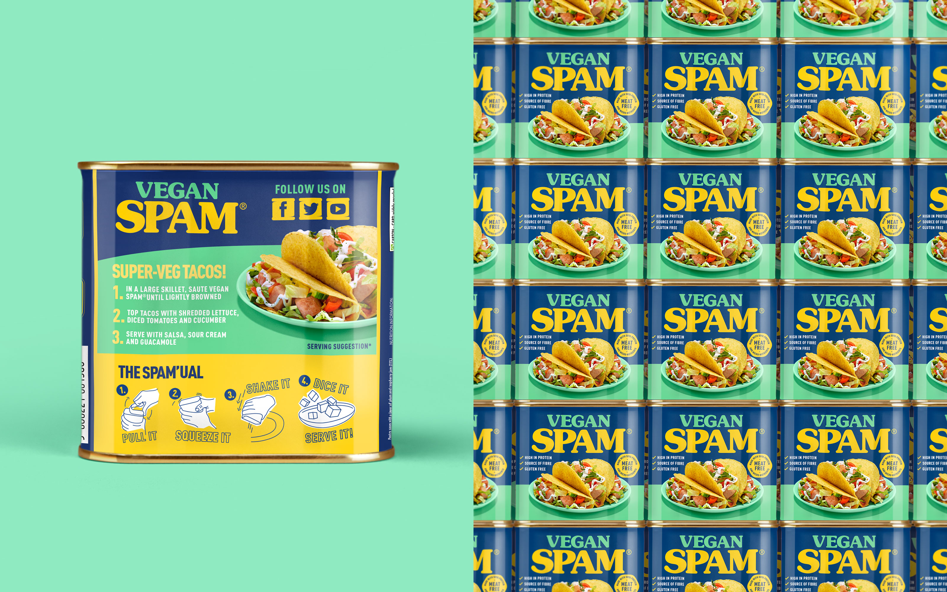 Дизайн упаковки, Айдентика, Vegan SPAM, Robot Food