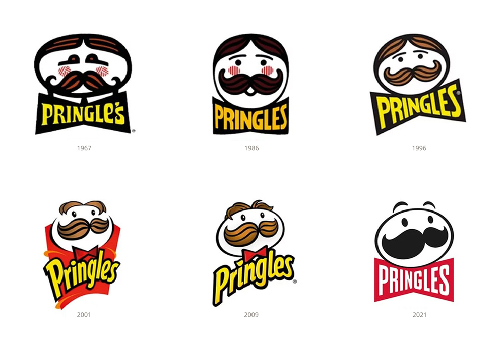 Ребрендинг, Разработка шрифта, Разработка бренд-персонажа, Логотип, Дизайн этикетки, Дизайн упаковки, Pringles, Mr. Pringle, Jones Knowles Ritchie