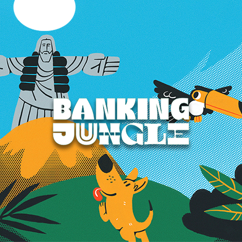Фирменный стиль, Логотип, Визуальный стиль, Визуальный образ, Айдентика, Chá de Bold Estúdio, Banking Jungle