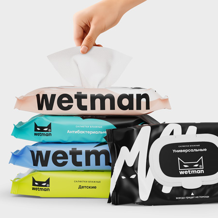 Дизайн этикетки, Дизайн упаковки, Wetman, trava